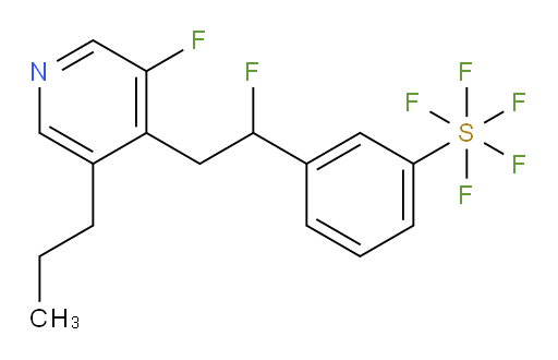3-(1-fluoro-2-(3-fluoro-5-propylpyridin-4-yl)ethyl)(pentafluoromercapto)benzene