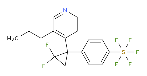 4-(2,2-difluoro-1-(3-propylpyridin-4-yl)cyclopropyl)(pentafluoromercapto)benzene