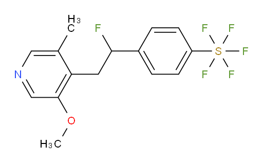 4-(1-fluoro-2-(3-methoxy-5-methylpyridin-4-yl)ethyl)(pentafluoromercapto)benzene