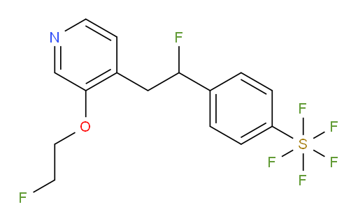 4-(1-fluoro-2-(3-(2-fluoroethoxy)pyridin-4-yl)ethyl)(pentafluoromercapto)benzene