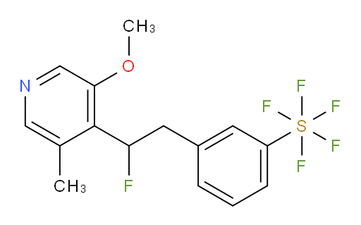 3-(2-fluoro-2-(3-methoxy-5-methylpyridin-4-yl)ethyl)(pentafluoromercapto)benzene