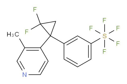3-(2,2-difluoro-1-(3-methylpyridin-4-yl)cyclopropyl)(pentafluoromercapto)benzene