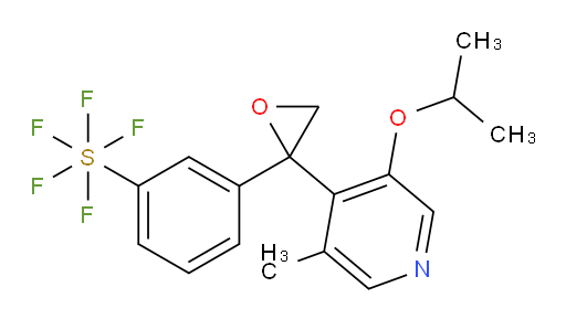 3-(2-(3-isopropoxy-5-methylpyridin-4-yl)oxiran-2-yl)(pentafluoromercapto)benzene