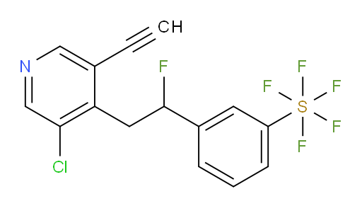 3-(2-(3-chloro-5-ethynylpyridin-4-yl)-1-fluoroethyl)(pentafluoromercapto)benzene