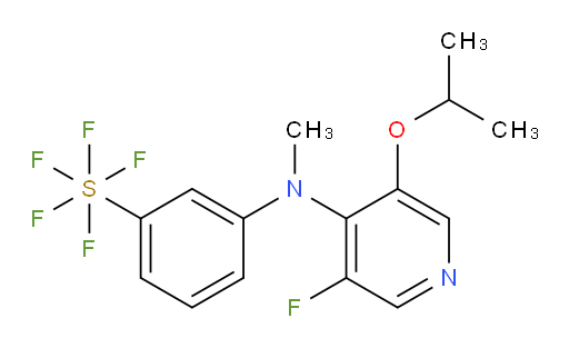 3-((3-fluoro-5-isopropoxypyridin-4-yl)(methyl)amino)(pentafluoromercapto)benzene