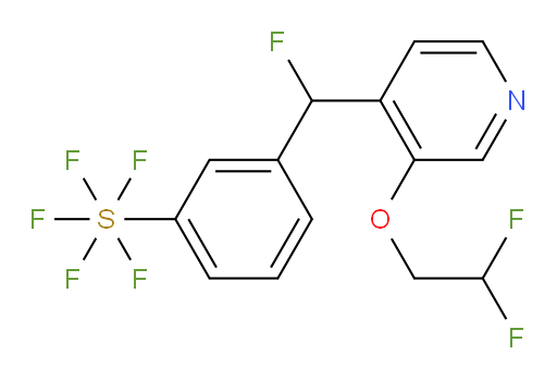 3-((3-(2,2-difluoroethoxy)pyridin-4-yl)fluoromethyl)(pentafluoromercapto)benzene