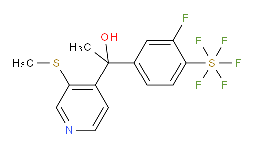 1-(3-fluoro-4-(pentafluoromercapto)phenyl)-1-(3-(methylthio)pyridin-4-yl)ethanol