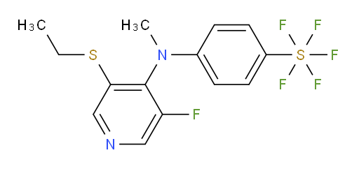 4-((3-(ethylthio)-5-fluoropyridin-4-yl)(methyl)amino)(pentafluoromercapto)benzene