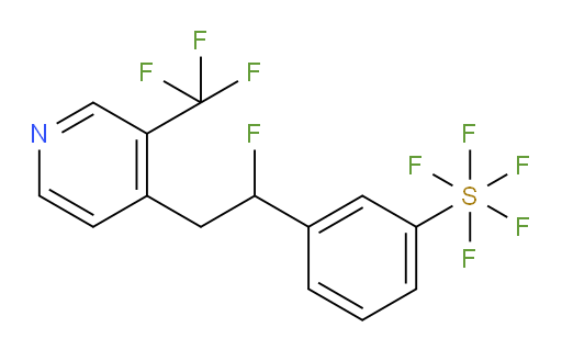 3-(1-fluoro-2-(3-(trifluoromethyl)pyridin-4-yl)ethyl)(pentafluoromercapto)benzene