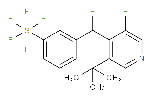 3-((3-(tert-butyl)-5-fluoropyridin-4-yl)fluoromethyl)(pentafluoromercapto)benzene