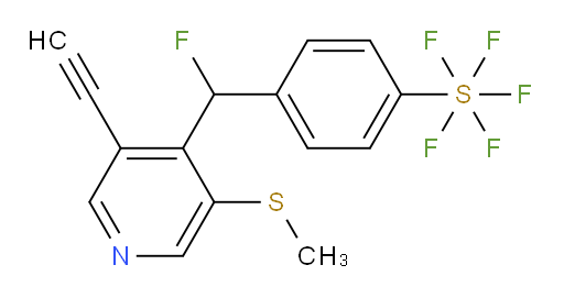 4-((3-ethynyl-5-(methylthio)pyridin-4-yl)fluoromethyl)(pentafluoromercapto)benzene