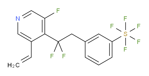 3-(2,2-difluoro-2-(3-fluoro-5-vinylpyridin-4-yl)ethyl)(pentafluoromercapto)benzene