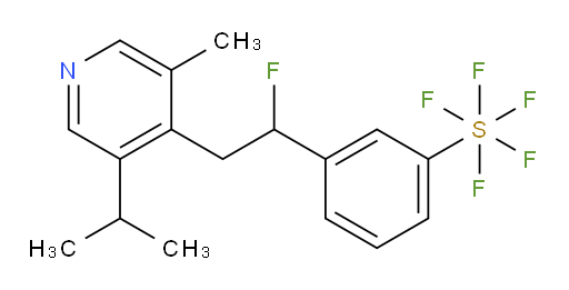 3-(1-fluoro-2-(3-isopropyl-5-methylpyridin-4-yl)ethyl)(pentafluoromercapto)benzene