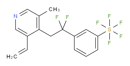 3-(1,1-difluoro-2-(3-methyl-5-vinylpyridin-4-yl)ethyl)(pentafluoromercapto)benzene