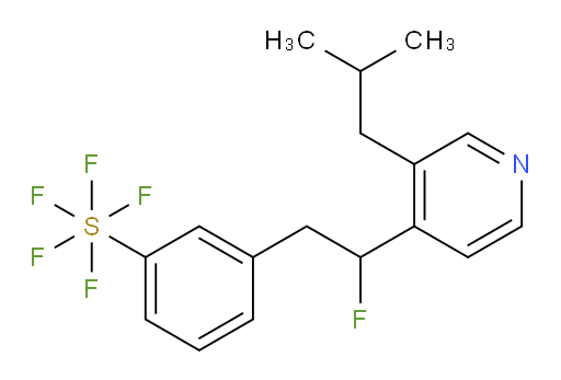 3-(2-fluoro-2-(3-isobutylpyridin-4-yl)ethyl)(pentafluoromercapto)benzene