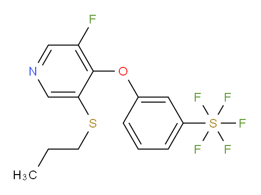3-((3-fluoro-5-(propylthio)pyridin-4-yl)oxy)(pentafluoromercapto)benzene