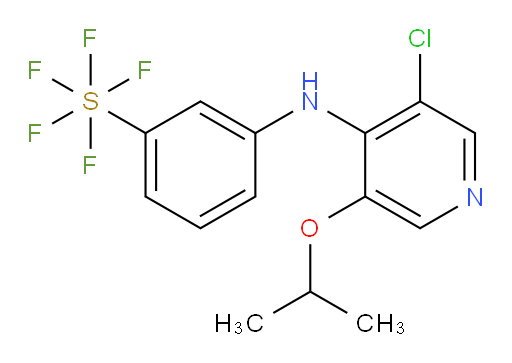 3-((3-chloro-5-isopropoxypyridin-4-yl)amino)(pentafluoromercapto)benzene