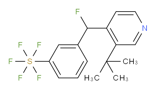 3-((3-(tert-butyl)pyridin-4-yl)fluoromethyl)(pentafluoromercapto)benzene
