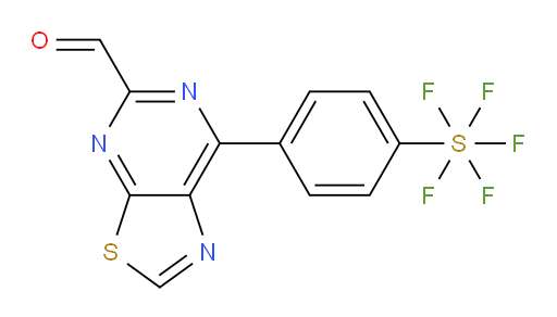 7-(4-(pentafluoromercapto)phenyl)thiazolo[5,4-d]pyrimidine-5-carbaldehyde