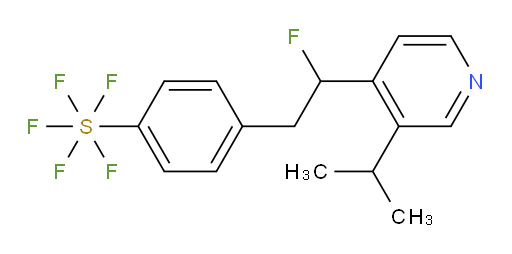 4-(2-fluoro-2-(3-isopropylpyridin-4-yl)ethyl)(pentafluoromercapto)benzene