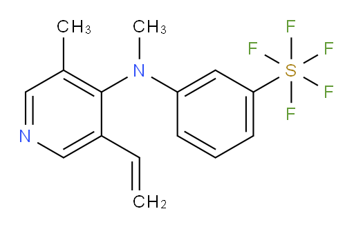 3-(methyl(3-methyl-5-vinylpyridin-4-yl)amino)(pentafluoromercapto)benzene