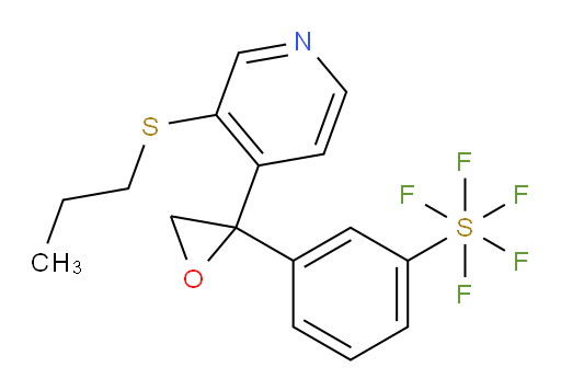3-(2-(3-(propylthio)pyridin-4-yl)oxiran-2-yl)(pentafluoromercapto)benzene