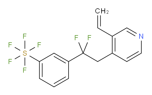 3-(1,1-difluoro-2-(3-vinylpyridin-4-yl)ethyl)(pentafluoromercapto)benzene