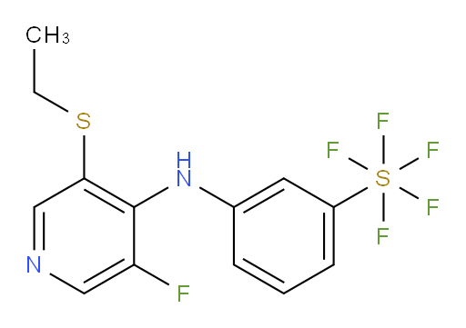 3-((3-(ethylthio)-5-fluoropyridin-4-yl)amino)(pentafluoromercapto)benzene