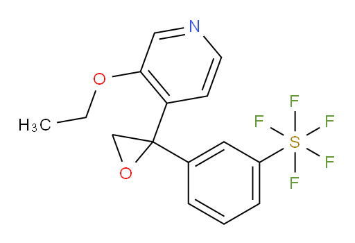 3-(2-(3-ethoxypyridin-4-yl)oxiran-2-yl)(pentafluoromercapto)benzene