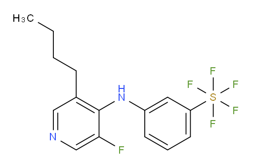 3-((3-butyl-5-fluoropyridin-4-yl)amino)(pentafluoromercapto)benzene