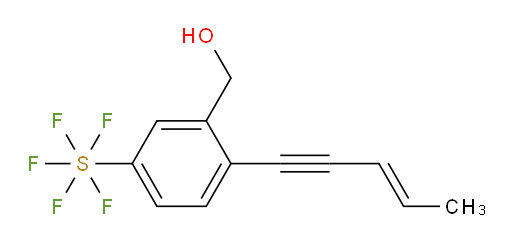 (E)-(5-(pentafluoromercapto)-2-(pent-3-en-1-yn-1-yl)phenyl)methanol