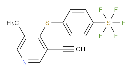 4-((3-ethynyl-5-methylpyridin-4-yl)thio)(pentafluoromercapto)benzene
