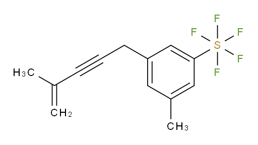 3-methyl-5-(4-methylpent-4-en-2-yn-1-yl)(pentafluoromercapto)benzene