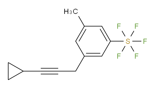 3-(3-cyclopropylprop-2-yn-1-yl)-5-methyl(pentafluoromercapto)benzene