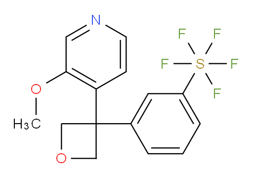 3-(3-(3-methoxypyridin-4-yl)oxetan-3-yl)(pentafluoromercapto)benzene