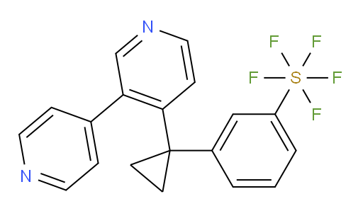3-(1-([3,4'-bipyridin]-4-yl)cyclopropyl)(pentafluoromercapto)benzene