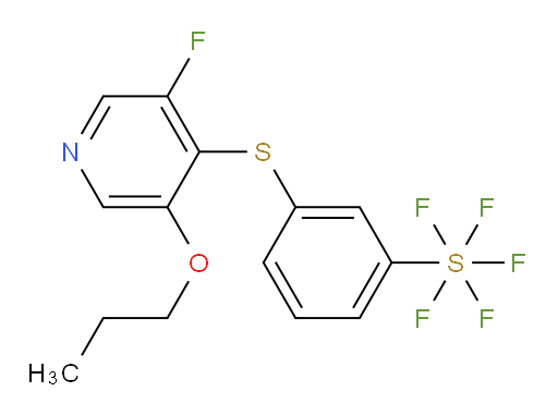 3-((3-fluoro-5-propoxypyridin-4-yl)thio)(pentafluoromercapto)benzene