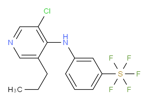 3-((3-chloro-5-propylpyridin-4-yl)amino)(pentafluoromercapto)benzene