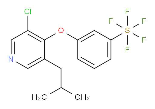 3-((3-chloro-5-isobutylpyridin-4-yl)oxy)(pentafluoromercapto)benzene
