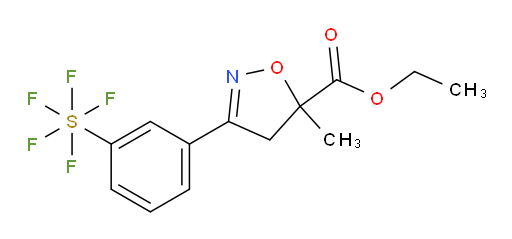 ethyl 3-(3-(pentafluoromercapto)phenyl)-5-methyl-4,5-dihydroisoxazole-5-carboxylate
