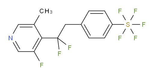 4-(2,2-difluoro-2-(3-fluoro-5-methylpyridin-4-yl)ethyl)(pentafluoromercapto)benzene
