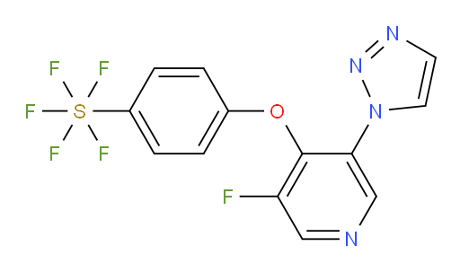 4-((3-fluoro-5-(1H-1,2,3-triazol-1-yl)pyridin-4-yl)oxy)(pentafluoromercapto)benzene