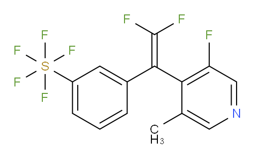 3-(2,2-difluoro-1-(3-fluoro-5-methylpyridin-4-yl)vinyl)(pentafluoromercapto)benzene