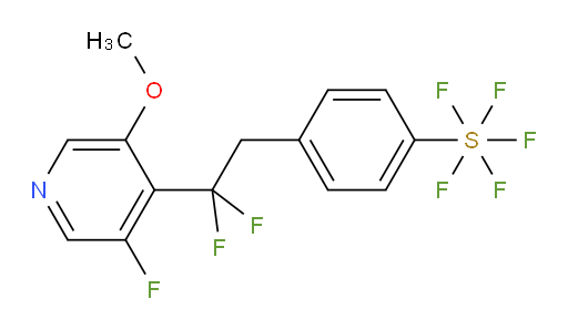 4-(2,2-difluoro-2-(3-fluoro-5-methoxypyridin-4-yl)ethyl)(pentafluoromercapto)benzene