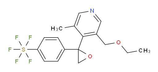 4-(2-(3-(ethoxymethyl)-5-methylpyridin-4-yl)oxiran-2-yl)(pentafluoromercapto)benzene
