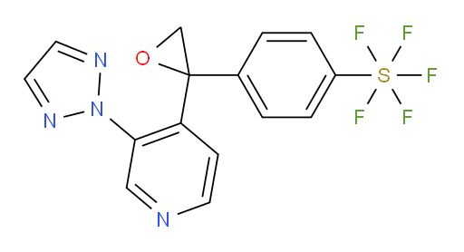 4-(2-(3-(2H-1,2,3-triazol-2-yl)pyridin-4-yl)oxiran-2-yl)(pentafluoromercapto)benzene