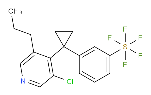 3-(1-(3-chloro-5-propylpyridin-4-yl)cyclopropyl)(pentafluoromercapto)benzene