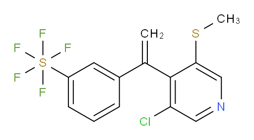 3-(1-(3-chloro-5-(methylthio)pyridin-4-yl)vinyl)(pentafluoromercapto)benzene