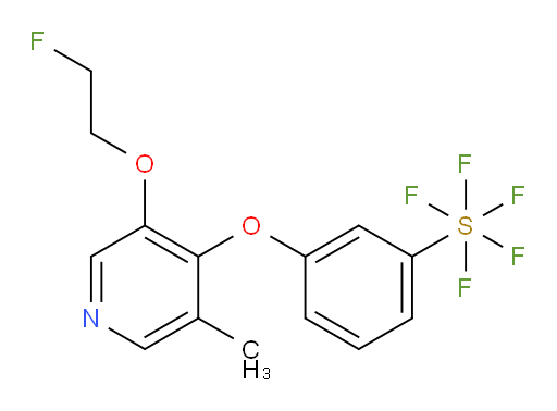3-((3-(2-fluoroethoxy)-5-methylpyridin-4-yl)oxy)(pentafluoromercapto)benzene