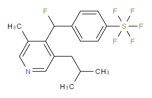 4-(fluoro(3-isobutyl-5-methylpyridin-4-yl)methyl)(pentafluoromercapto)benzene